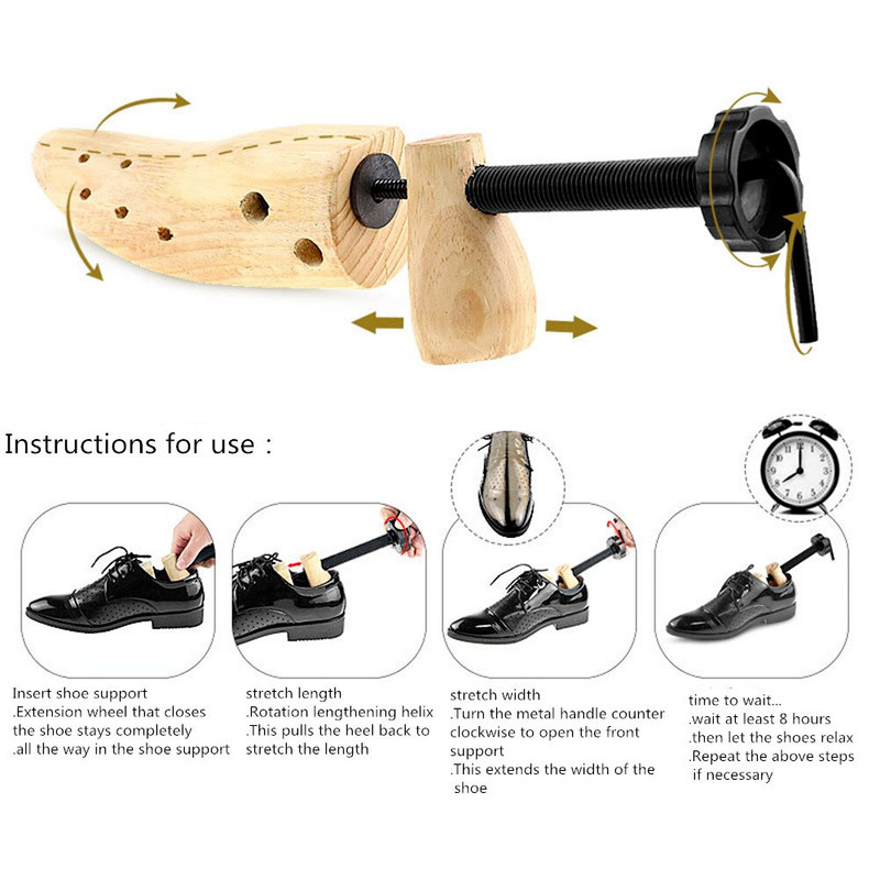 2-Way Wooden Adjustable Shoe Stretcher Expander Men Women Boot Size US 4-14 gallery