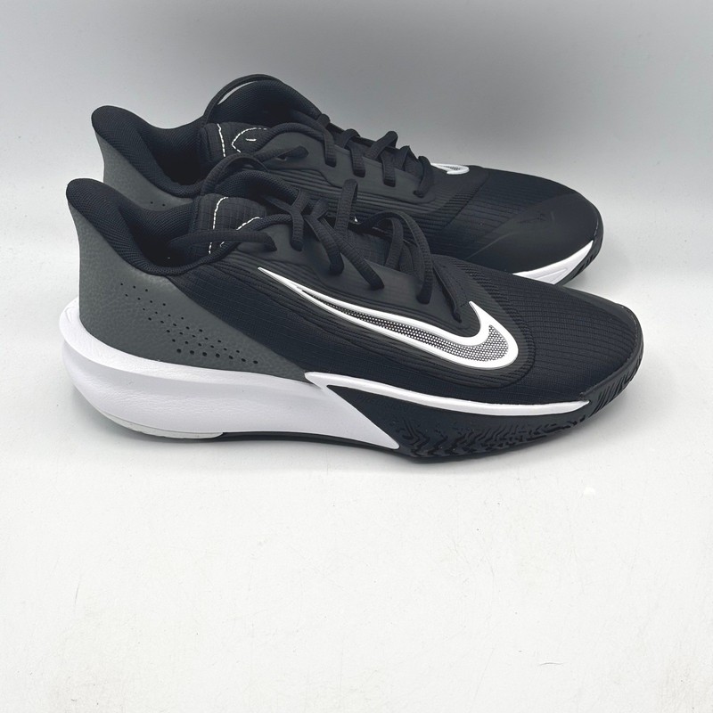 Nike Precision VII Basketball Mens 7 Black White Iron Grey FN4322-005 Low Top