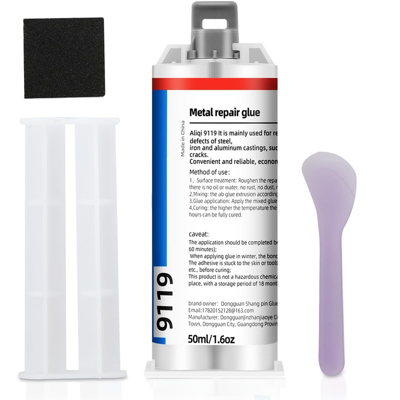 Professional Metal Repair Epoxy Glue, 1.6 Oz Heavy Duty Weld – Strongest Gray