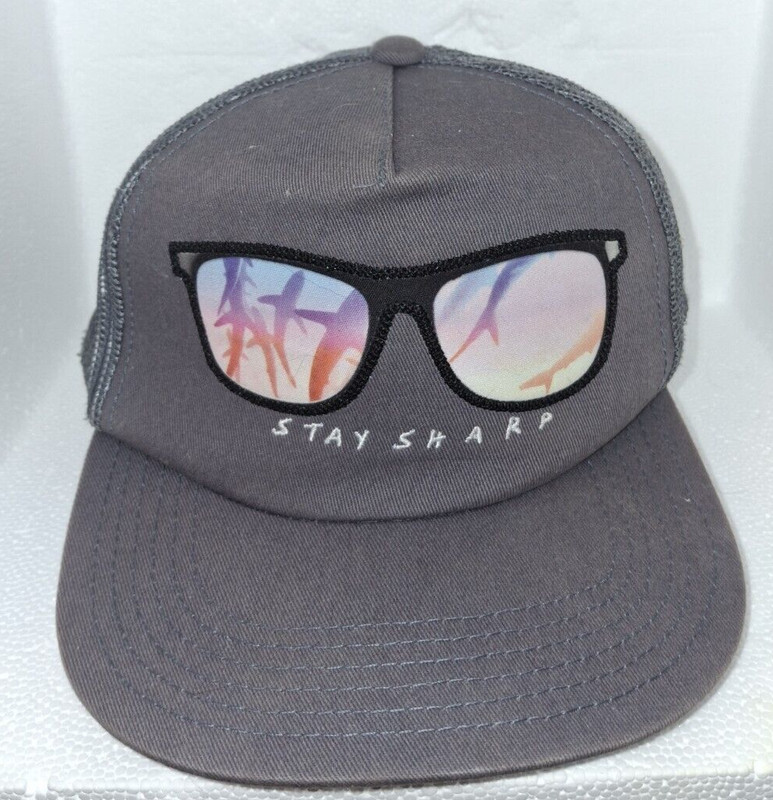 Stay Sharp Gray Truckers Style Cap Snap Back Pre-owned OSFA