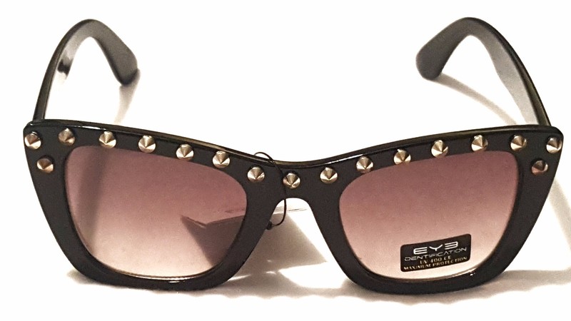 EyeDentification Men Women Sunglasses Unisex Black White Tortoise Plastic Frames