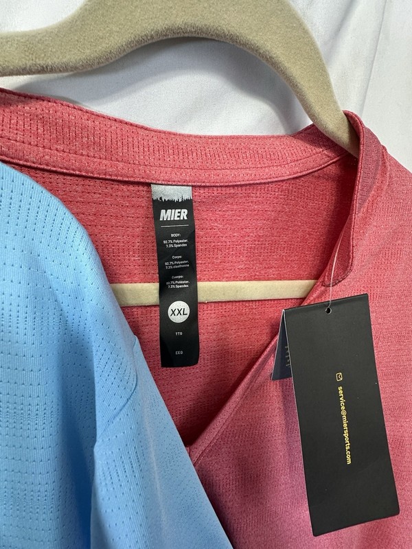 Three NWT Mier Sports V-neck pullover size XXL 92% polyester 8% spandex gallery