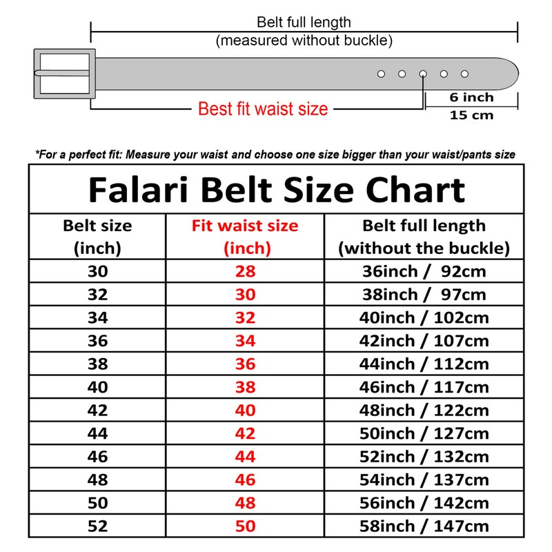 Falari Men Genuine Leather Golf Dress Belt Multiple Colors 9028 gallery