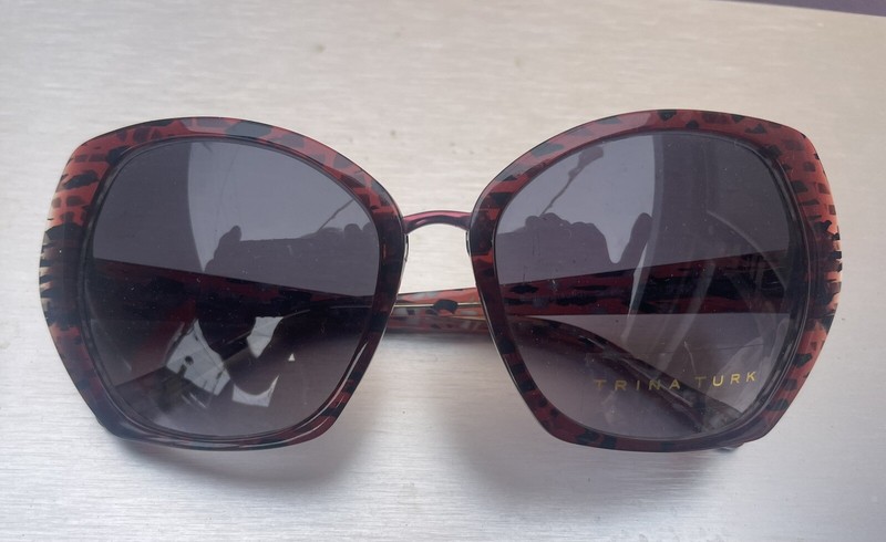 Trina Turk Designer Sunglasses MCM Modern Style Fashion Tortoise Large Round