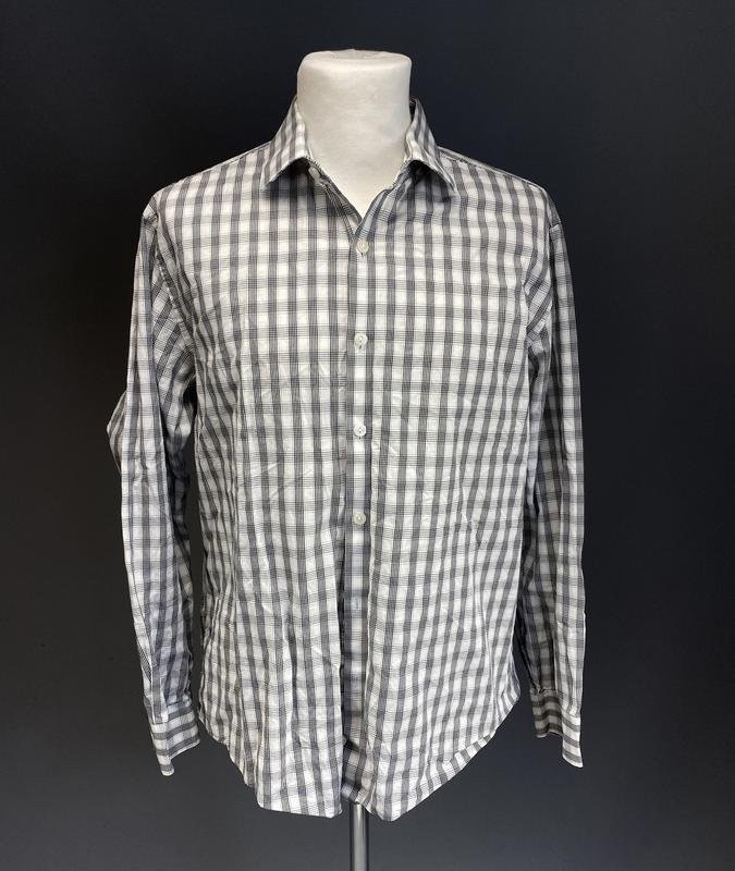 Men Kenneth Cole Reaction Shirt Grey Cotton 40 /L