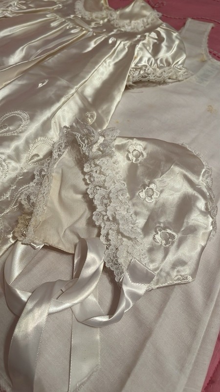 Christening Vintage 3 Pieces Dress Girls 12-14 Month gallery