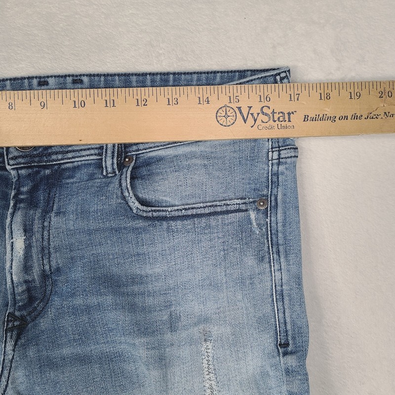Diesel 1979 5 Pocket Skinny Punk Jeans Mens 34x32 Blue Light Wash Stretch gallery