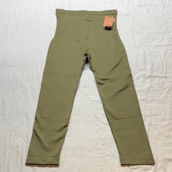 NWT Shapermint Essentials High-Waisted Shaping Opaque Leggings – Olive Green XL