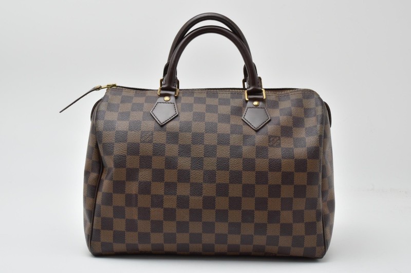 LOUIS VUITTON Damier Speedy 30 Boston Bag N41531 Authentic LV