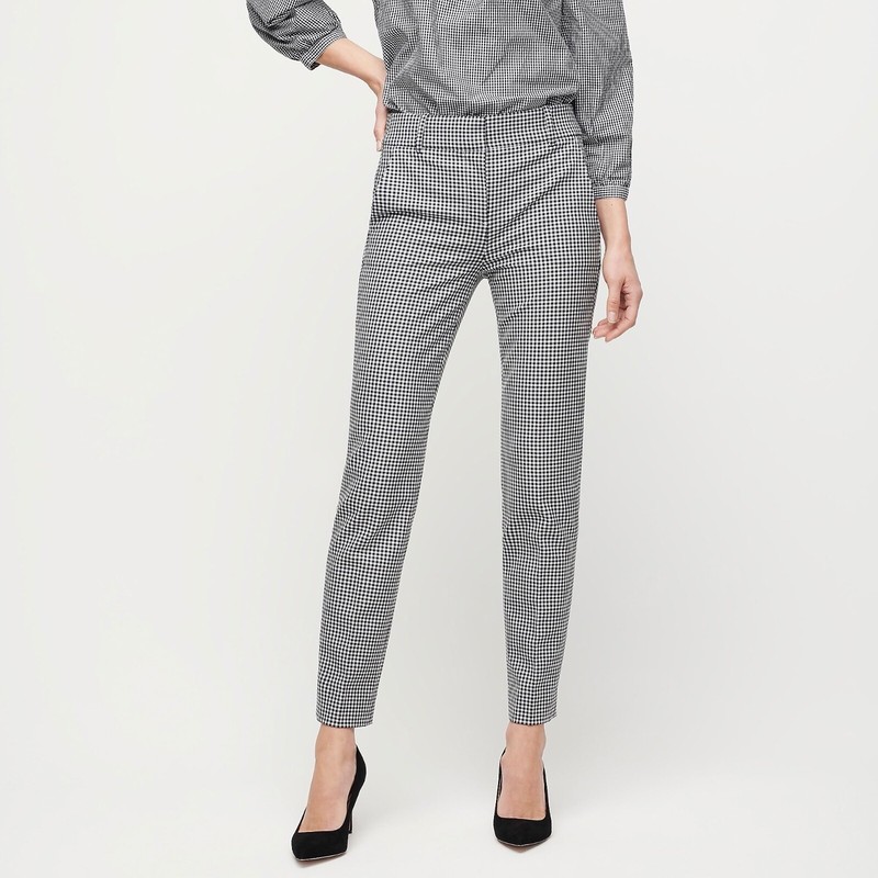 J Crew NWT $128 Cameron Slim Crop Pant in Four Season Stretch Gingham Sz 8