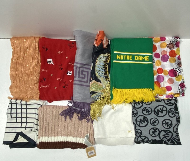 Mixed Designer Women’s Scarf Bundle Lot 10pc Michael Kors Farm Rio NWT Mango