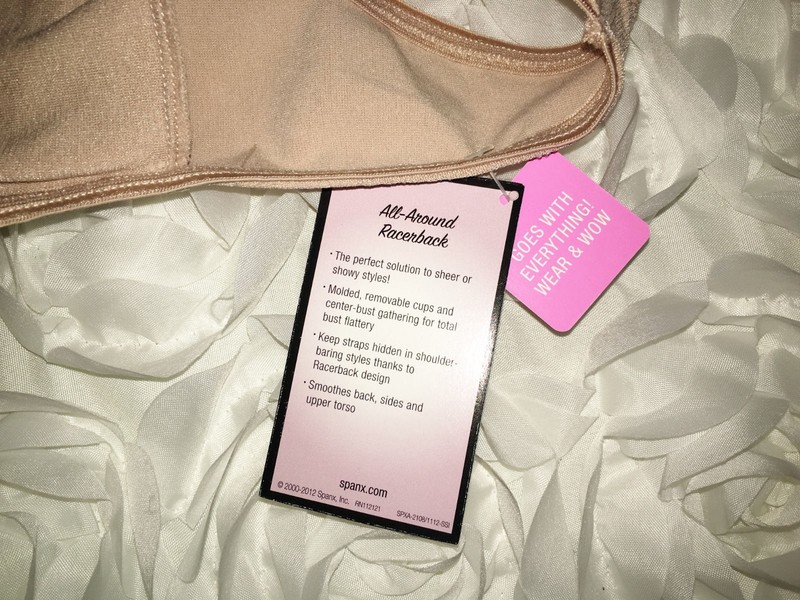 SPANX All Around Racer Back Rose Gold Beige Shapewear Bra # 2108 NEW Womens S gallery