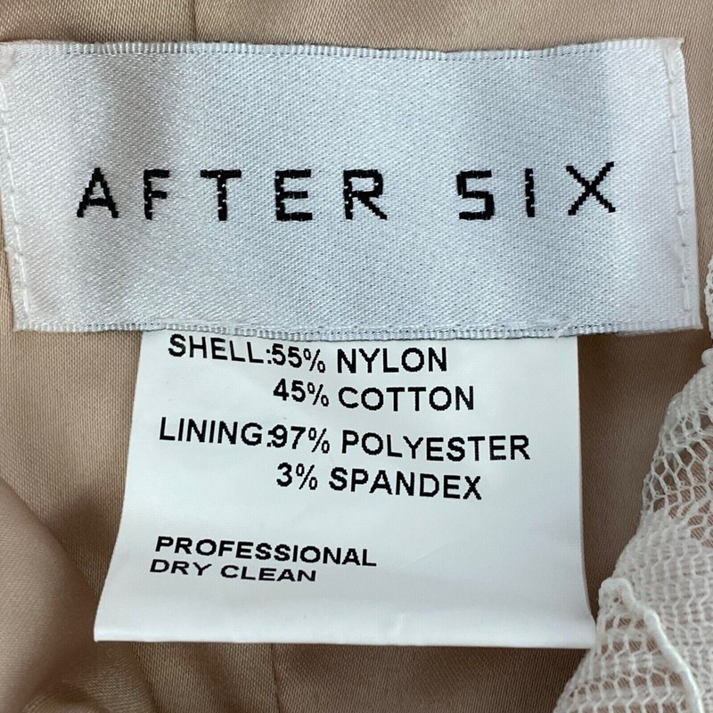 After Six Cameo Blush Pink Lace Cocktail Length V-Neck Party Dress sz 16 New gallery