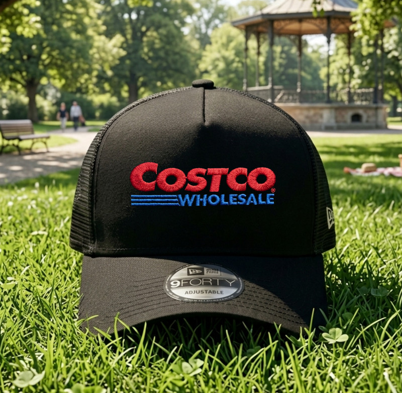 Costco Wholesale Embroidered Trucker Hat Mesh Snapback Adjustable Cap