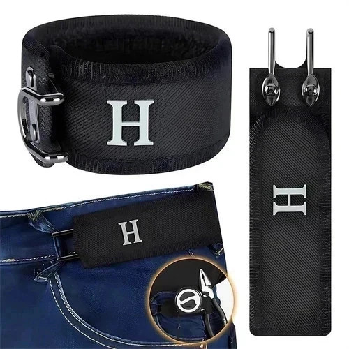 2PCS Tactical Metal Hook Elastic Belt Buckle-Less Invisible Waist Belt Closure gallery
