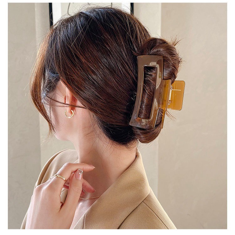 3PCS 5in Large Rectangle Hair Claw Clips for Thick Hair Non-slip for Women Girls gallery