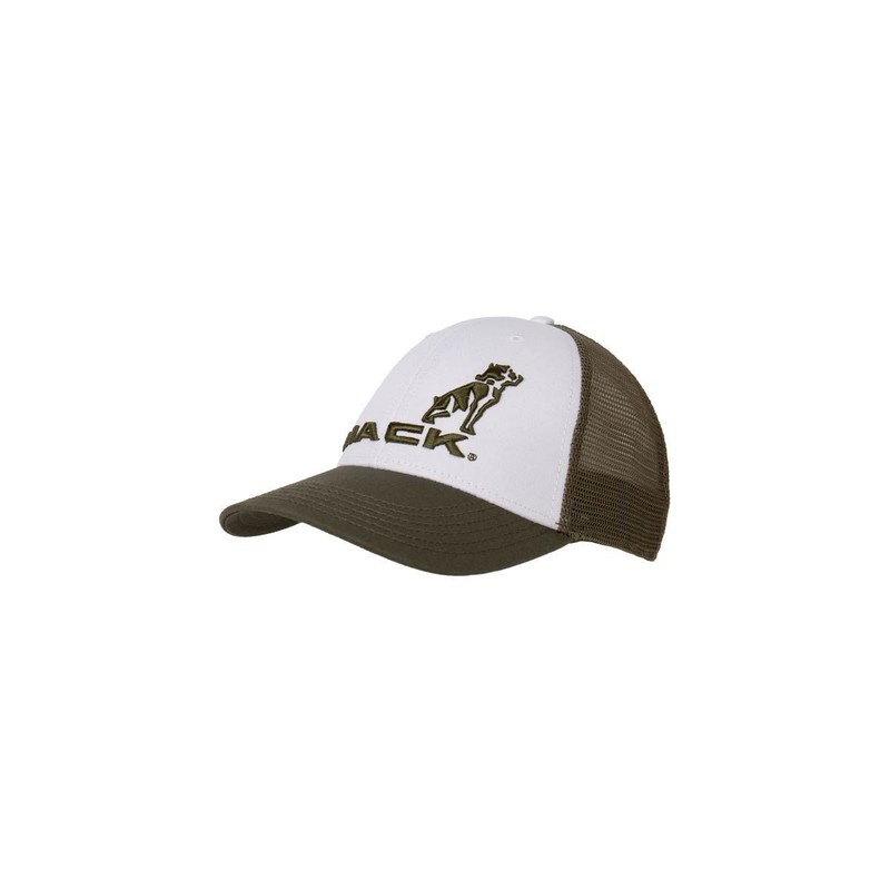 Mack Trucks Olive Green Lo-Pro Structured Trucker Hat, Mesh Back, Logo Embroider