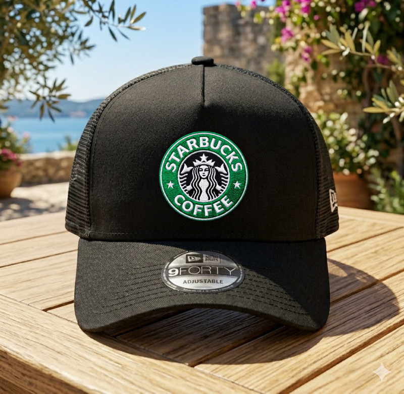Starbucks Logo Embroidered Hat Adjustable Snapback Cap