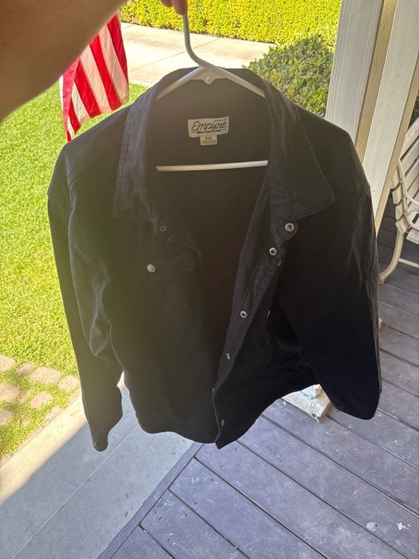 Empyre Black Snap Button Denim Jacket XXL