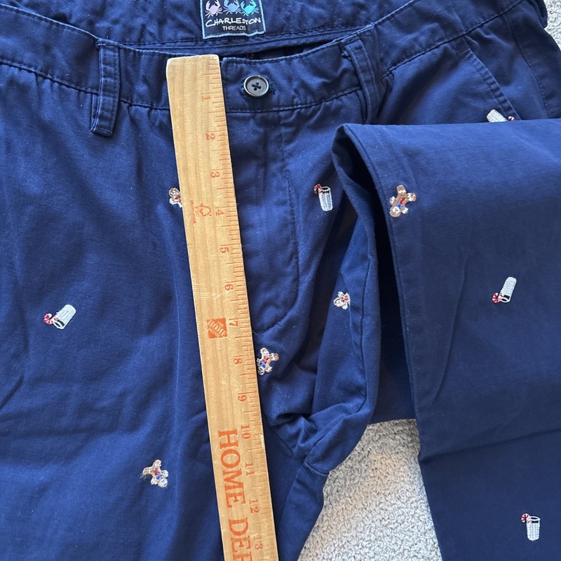 Charleston Threads Cookies Milk Pants 35x29 Navy Embroidery Gingerbread Ivy Prep gallery