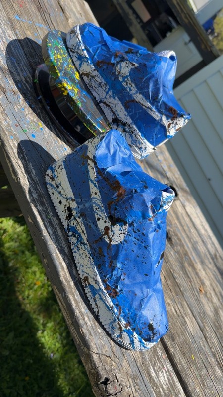 Custom Nike Air Force 1 Low Blue Camo, Thick rope Lace Sneakers gallery