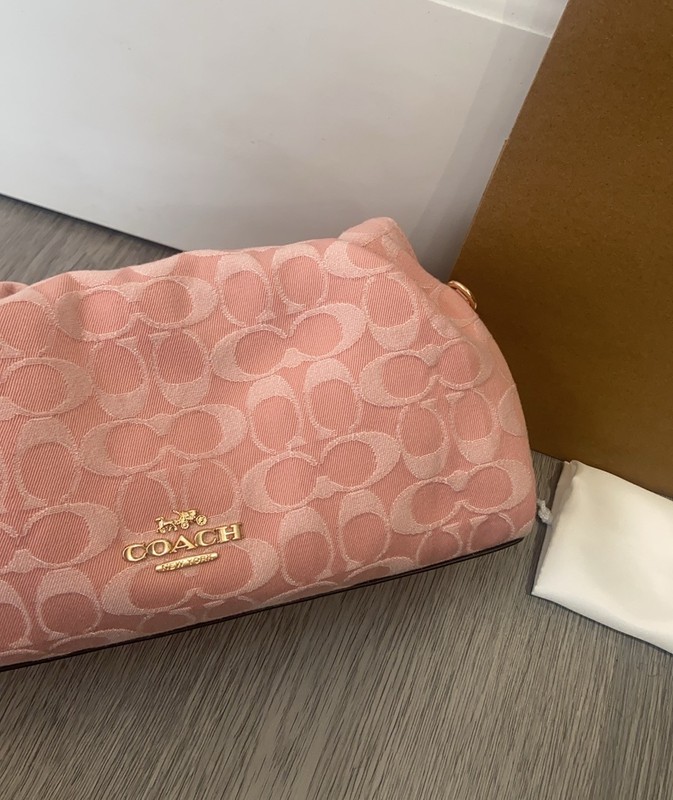 COACH Faye Shoulder Bag Signature Denim Light Pink CER68 IMNH1 Auth New gallery