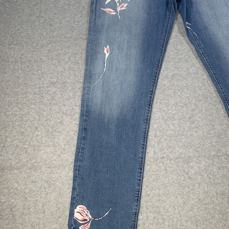 Jordache Womens Jeans Skinny Boyfriend Y2K Floral Size 10 gallery