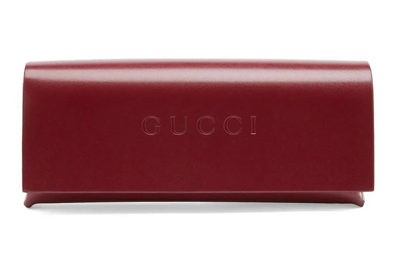 Gucci GG1804S 002 Unisex Square Sunglasses in Gold with Green GG Pattern Lens gallery