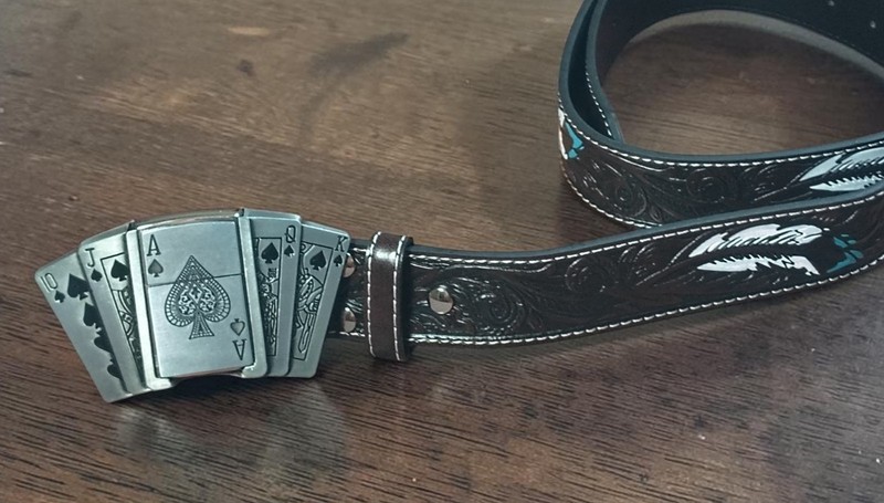 Poker Ace Lighter Belt Buckle Combo | Detachable Buckle | Fits 36–40 | $29.99 gallery