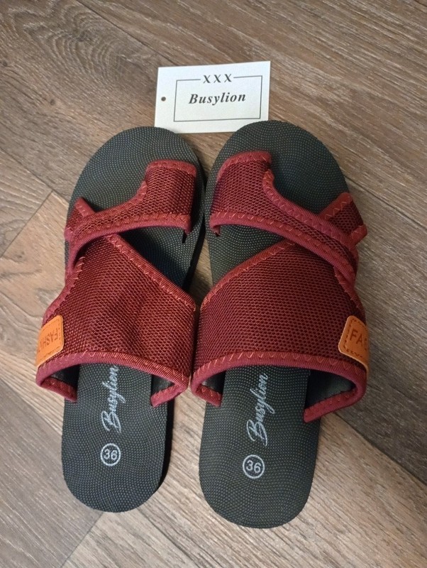 Busylion Women’s Mesh Cross-Strap Sandals, Size 36 (US 5.5-6) – Lightweight Brea