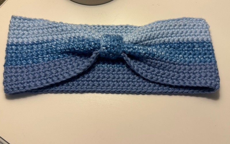 Handmade Blue Multicolor Crochet Headband/ Ear warmer