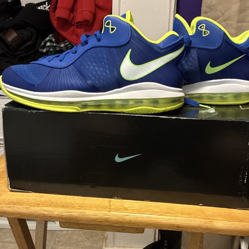 Nike LeBron 8 V/2 Low Sprite Treasure Blue/White/Volt Flywire 456849-401