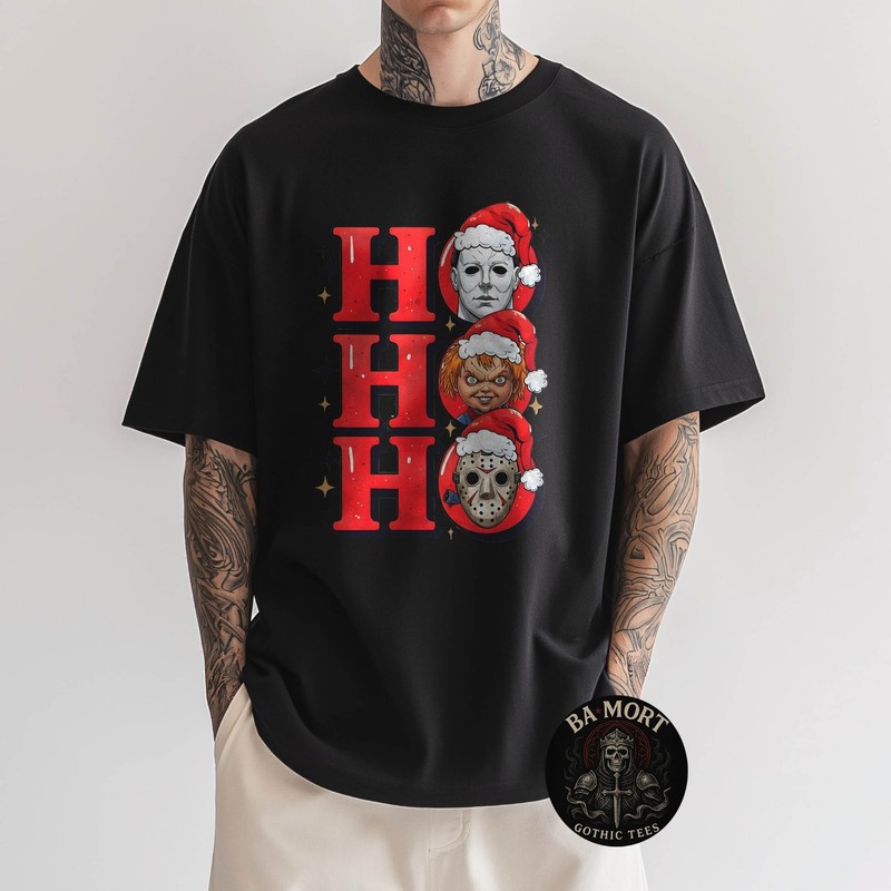 Dark Humor For Christmas Ho Ho Ho Parody T-Shirt