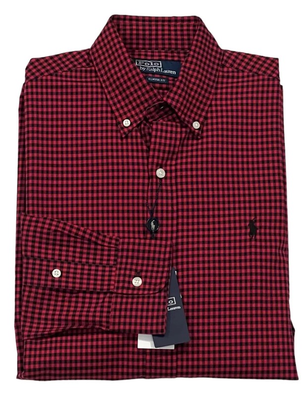 $115 Polo Ralph Lauren Pony Gingham Plaid Classic Fit Holiday Sun Valley Shirt S