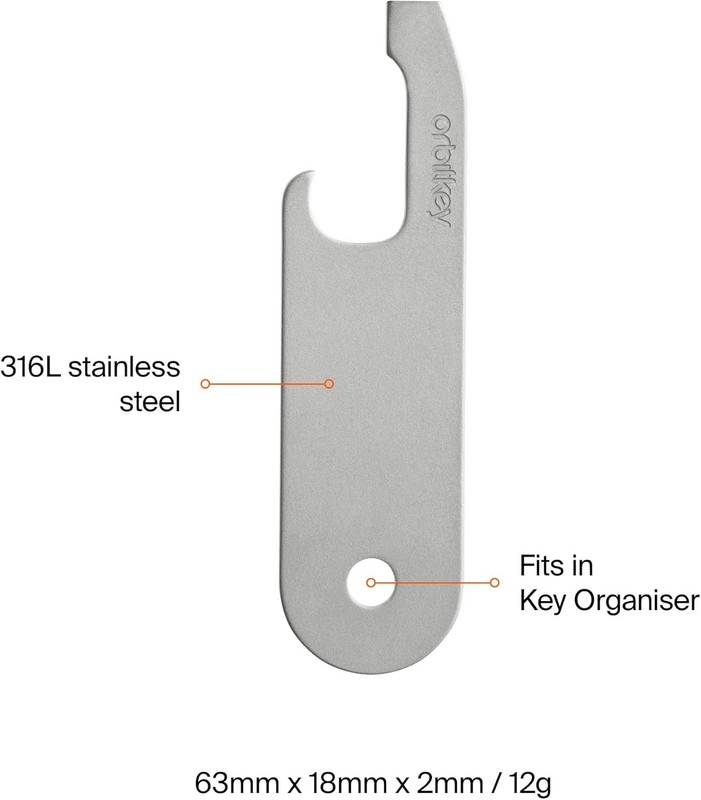 Orbitkey Bottle Opener for Key Organizer or Key Ring | Slim Profile Design, Easy gallery