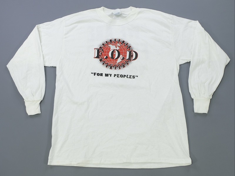 Rare VTG FOD Facez of Death For My Peoples Globe We Are Family T Shirt 2000s XL