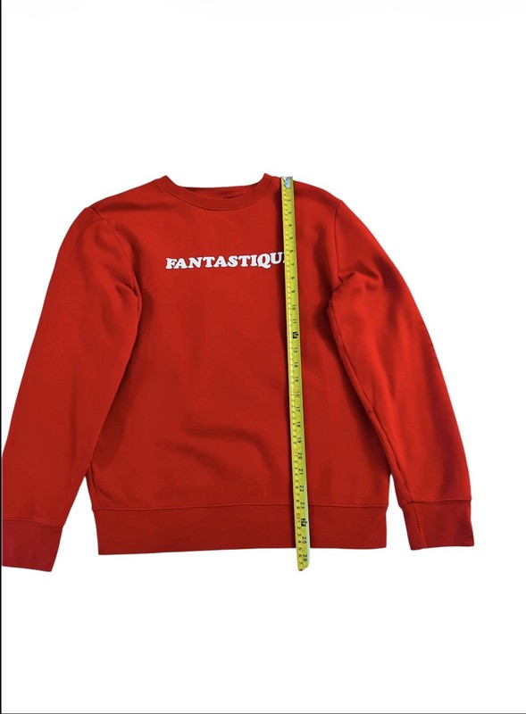 H&M FANTASTIQUE Red Crewneck Sweatshirt | Women’s XS | Graphic Pullover
