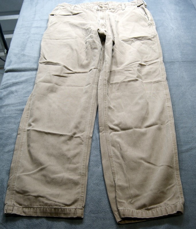 Carhartt Hamilton Men’s Carpenter Pants 38 X 34 Tan Pockets Cotton Dungaree Fit