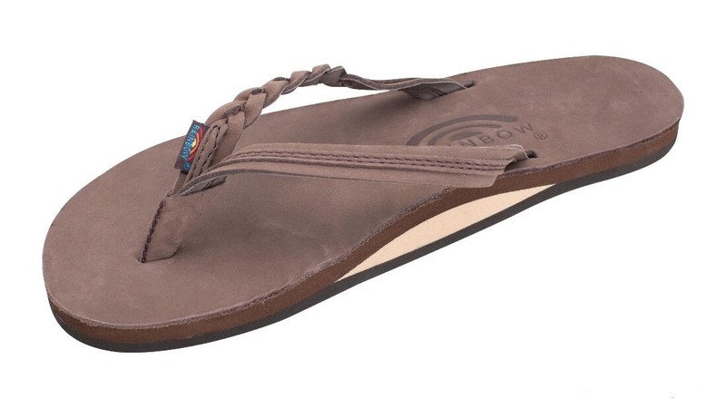 Woman Rainbow Flirty Braidy Single Layer Premier Leather 301ALTSB Expresso New