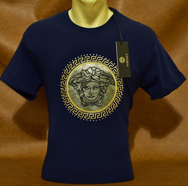 Versace Men’s Medusa Rhinestone Graphic T-Shirt Short Sleeve Tee USA Size M