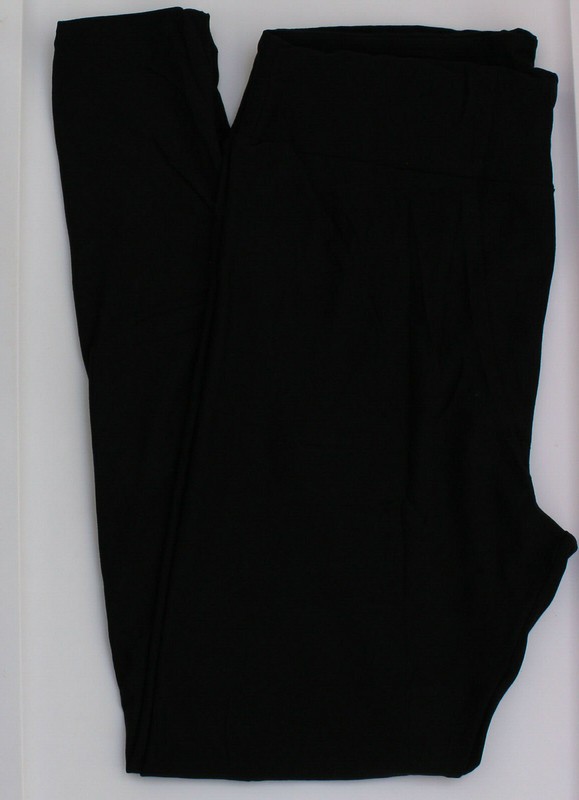 TC LuLaRoe Tall & Curvy Leggings Versatile Solid Black NWT