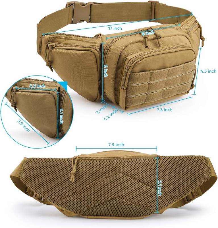Tactical Waist Fanny Pack Phone Pouch Military Outdoor Camping Hiking Belt Bag gallery