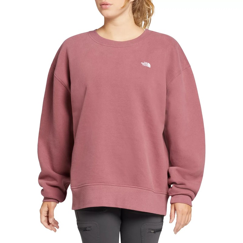 The North Face Womens City Standard Crew Fleece Sweatshirt Wild Ginger xxs-xxl