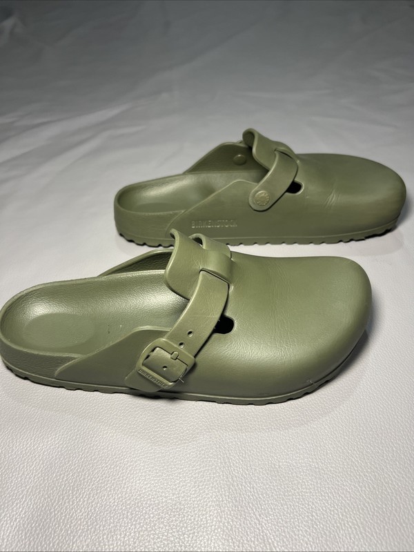 BIRKENSTOCK NIB BOSTON EVA (PLASTIC BLEND) KHAKI GREEN 39 Ladies 8N