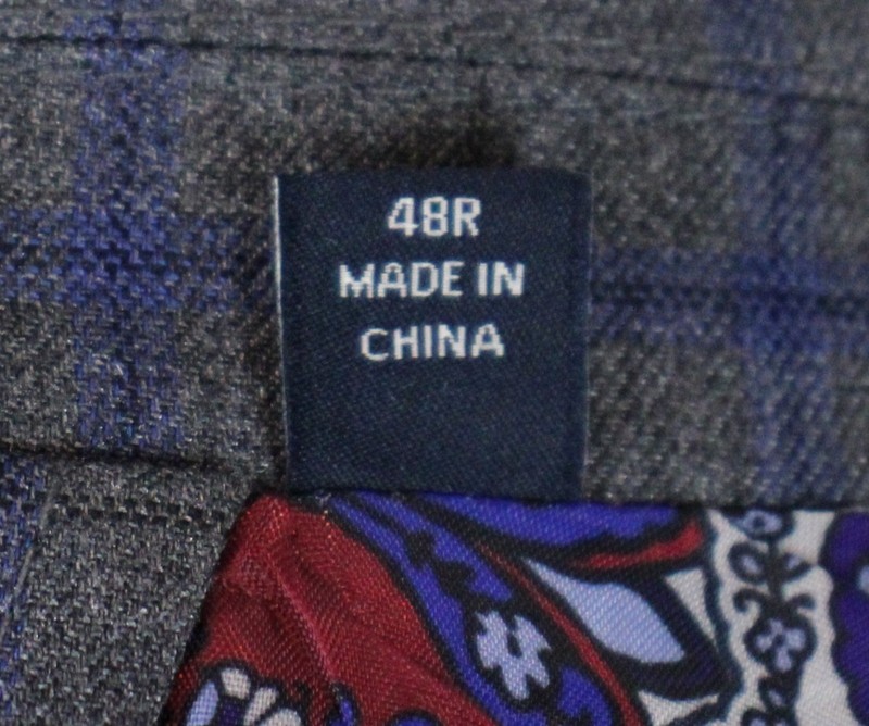 TailorByrd Blazer Mens 48 R Charcoal Blue Windowpane Stretch Sport Coat Jacket gallery