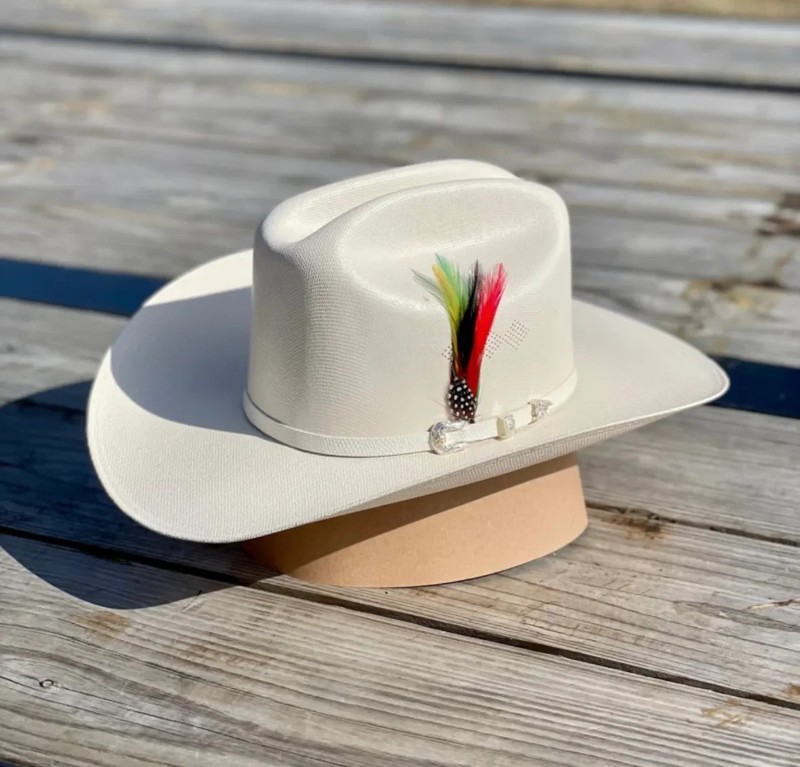 Sombrero Tombstone 1000X Sinaloa (Chaparral) Style Cowboy Straw Hat w/White Band gallery