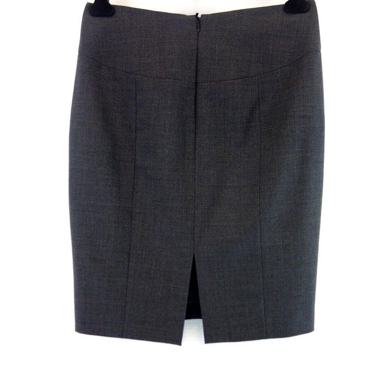 Marc Aurel Skirt Gray 44 2XL Womens Elegant Business Knee Length Wool New gallery