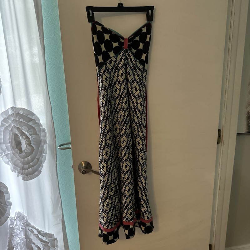 A Common Thread Anthropologie Silk Spandex Halter Maxi Dress P/XS