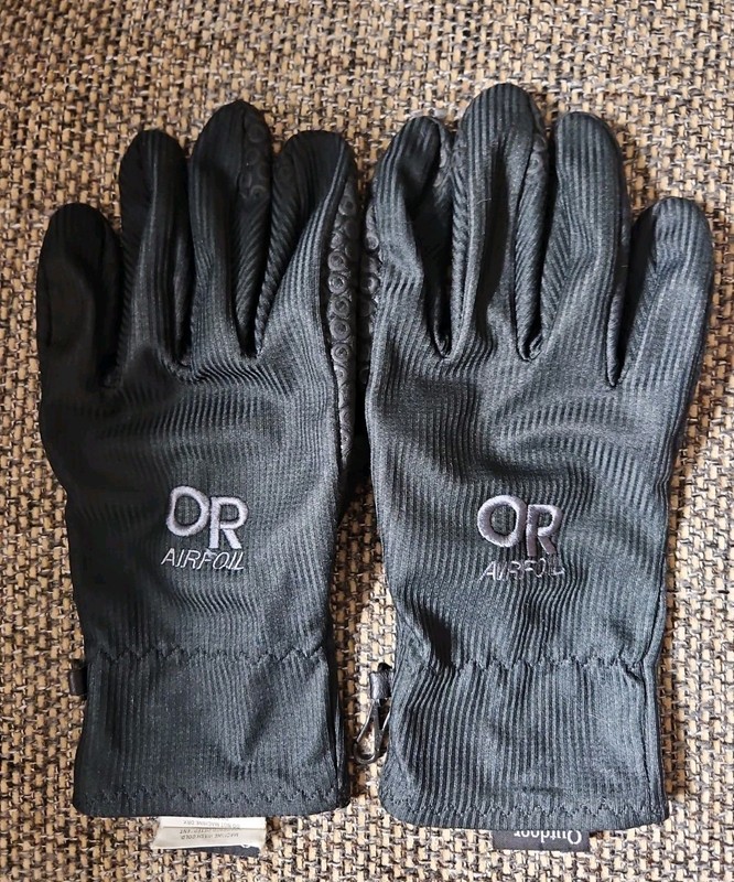 Outdoor Research Airfoil Sensor Windstopper Gloves Black Textured Men’s XL