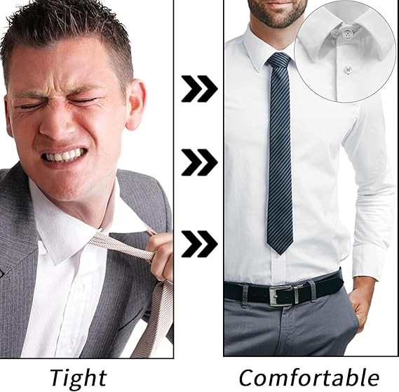 20x Metal Collar Neck Waist Extender Expander Buttons for Men Dress Shirt Pants gallery